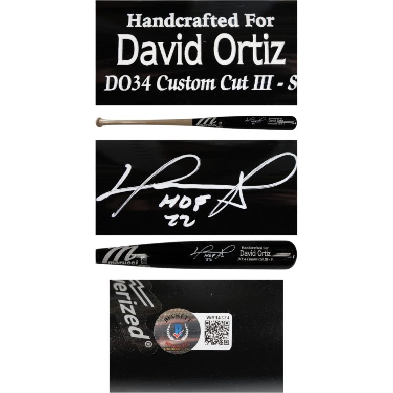 David Ortiz Autographed Boston Red Sox Marucci Game Model Bat HOF Beckett 50159