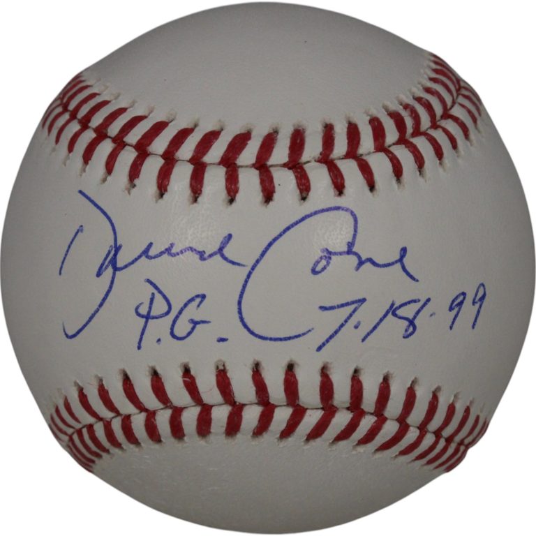 David Cone Autographed New York Yankees OML Baseball 7/18/99 PG Beckett 50121