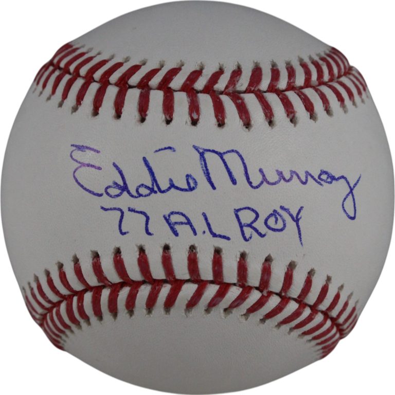 Eddie Murray Autographed Baltimore Orioles OML Ball AL ROY Beckett Witness 50289