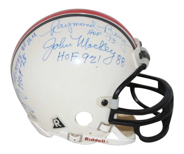 Raymond Berry John Mackey Lenny Moore Art Donovan Signed HOF Mini JSA 32941