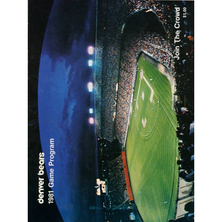 Denver Bears 1981 Official Game Program 51376