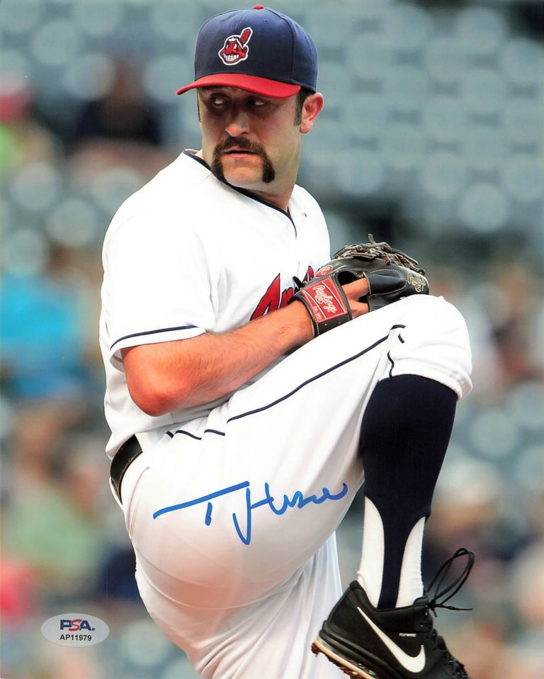 T.J. House Signed Photo PSA Cleveland Indians