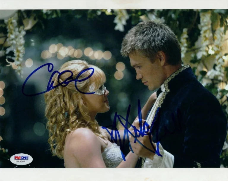 HILARY DUFF & CHAD MICHAEL MURRAY SIGNED AUTOGRAPH 8x10 PHOTO - CINDERELLA PSA