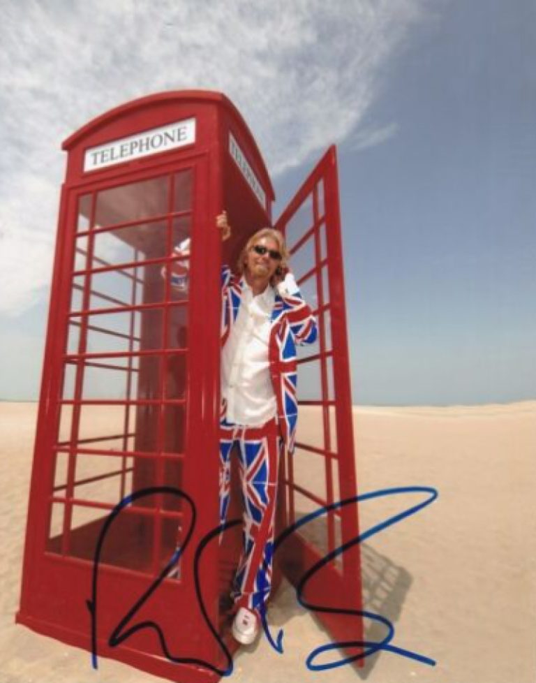 RICHARD BRANSON SIGNED AUTOGRAPH 8x10 PHOTO BRITISH BILLIONAIRE VIRGIN GALACTIC