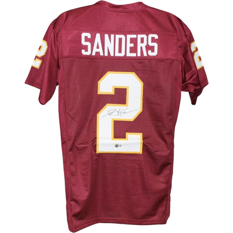 Deion Sanders Autographed/Signed College Style XL Red Jersey Beckett W 53319