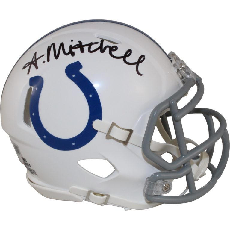 Adonai Mitchell Autographed Indianapolis Colts Mini Helmet Fanatics 53645
