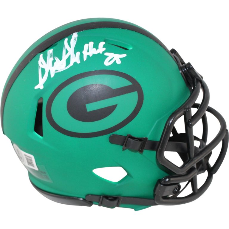 Sterling Sharpe Autographed Green Bay Packers Rave Mini Helmet HOF Beckett 53670