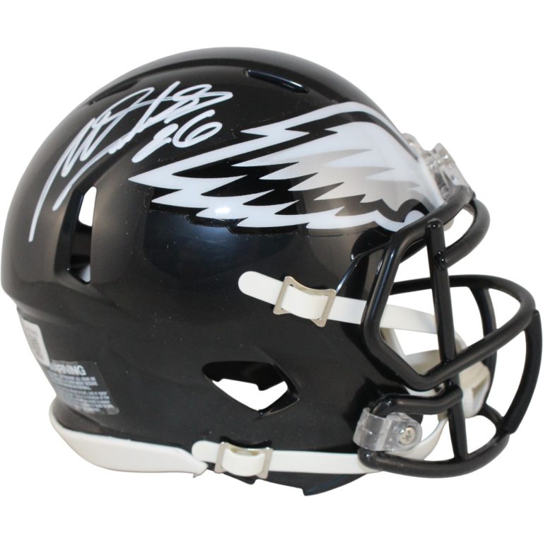 Miles Sanders Autographed Philadelphia Eagles 2022 Alt Mini Helmet Beckett 53667