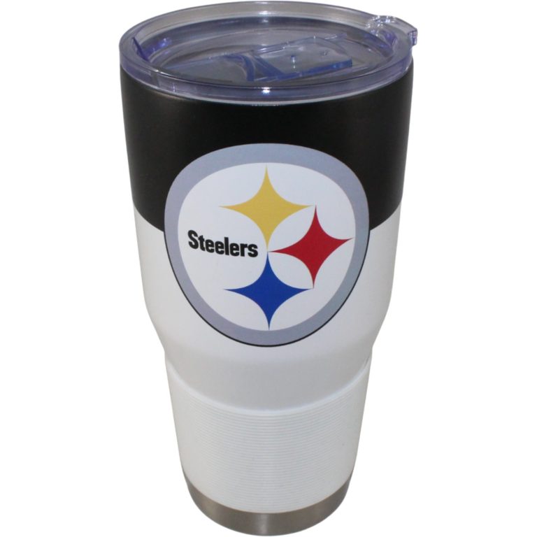 Pittsburgh Steelers NFL Drinkware 30 Ounce Black Logo Insulated Tumbler 34715