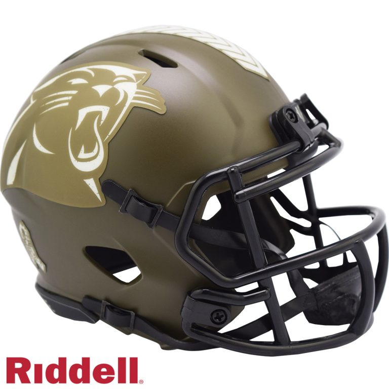 Carolina Panthers Riddell New In Box 2022 Salute to Service Mini Helmet 35124