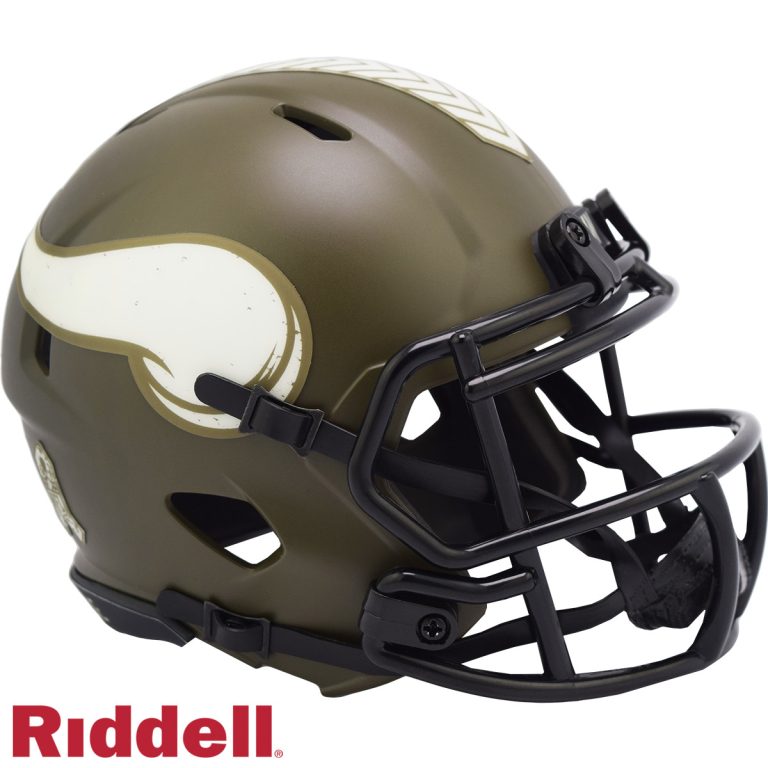 Minnesota Vikings Riddell New In Box 2022 Salute to Service Mini Helmet 35180