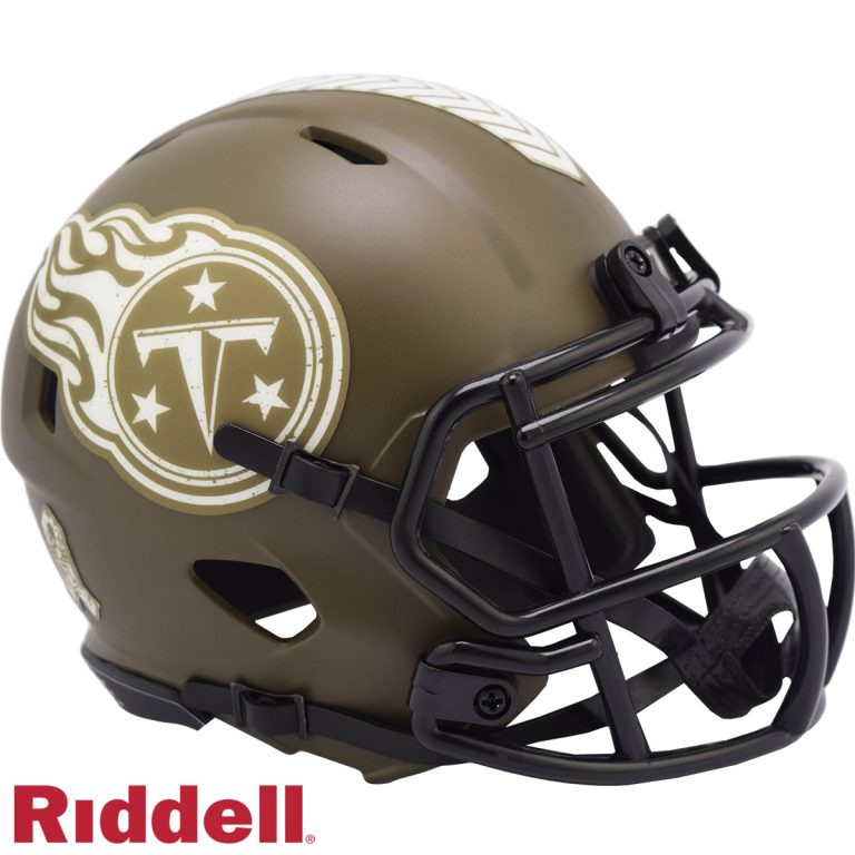 Tennessee Titans Riddell New In Box 2022 Salute to Service Mini Helmet 35216