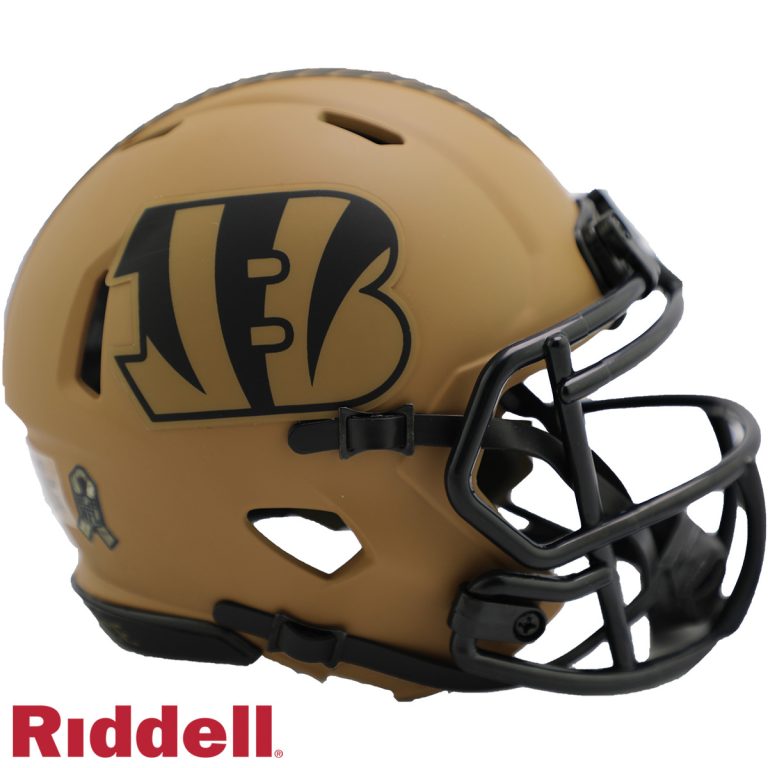 Cincinnati Bengals Riddell New In Box 2023 Salute to Service Mini Helmet 42298