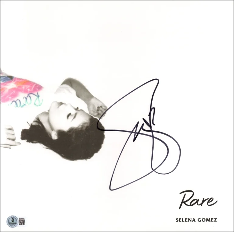 Selena Gomez Signed Autograph 12x12 Rare Album Vinyl Record LP Insert w/ Beckett