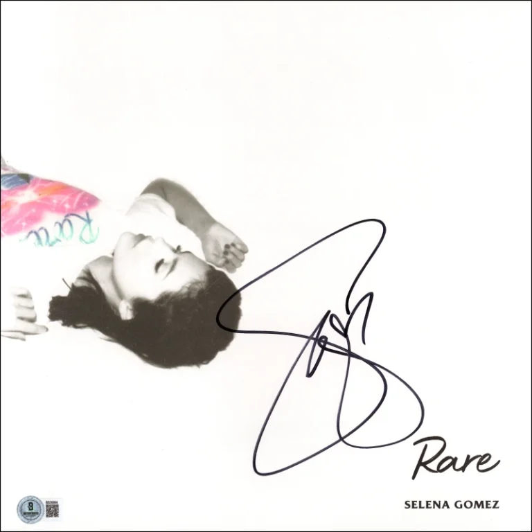 Selena Gomez Signed Autograph 12x12 Rare Album Vinyl Record Insert - Beckett COA