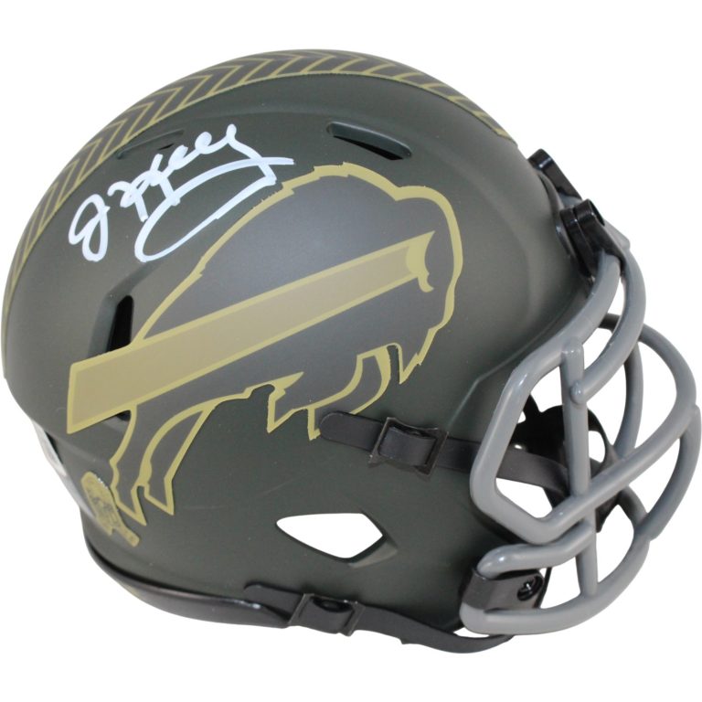 Jim Kelly Autographed Buffalo Bills 25 STS Mini Helmet Beckett Witness 54069