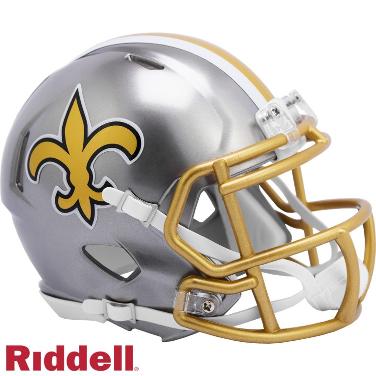 New Orleans Saints Flash Speed Mini Helmet Riddell New In Box 30731