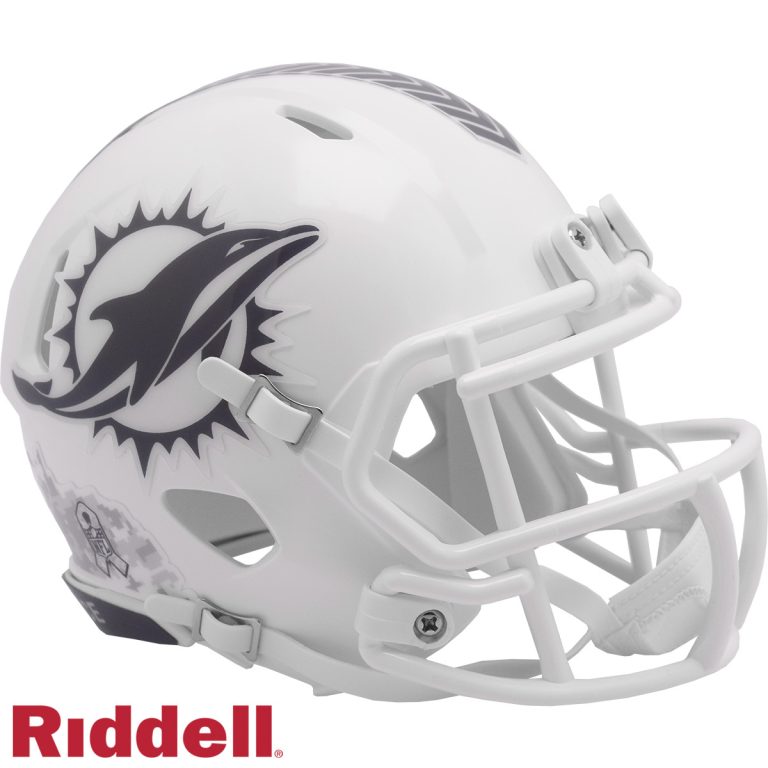 Miami Dolphins Riddell New In Box 2024 Salute to Service Mini Helmet 48093