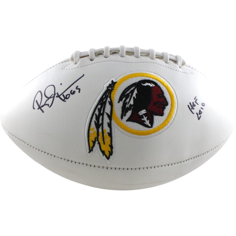 Russ Grimm Autographed Washington Redskins Logo Football HOF Beckett 54297