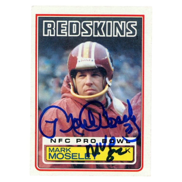 Mark Moseley Autographed Washington Redskins Trading Card Beckett Witness 54764