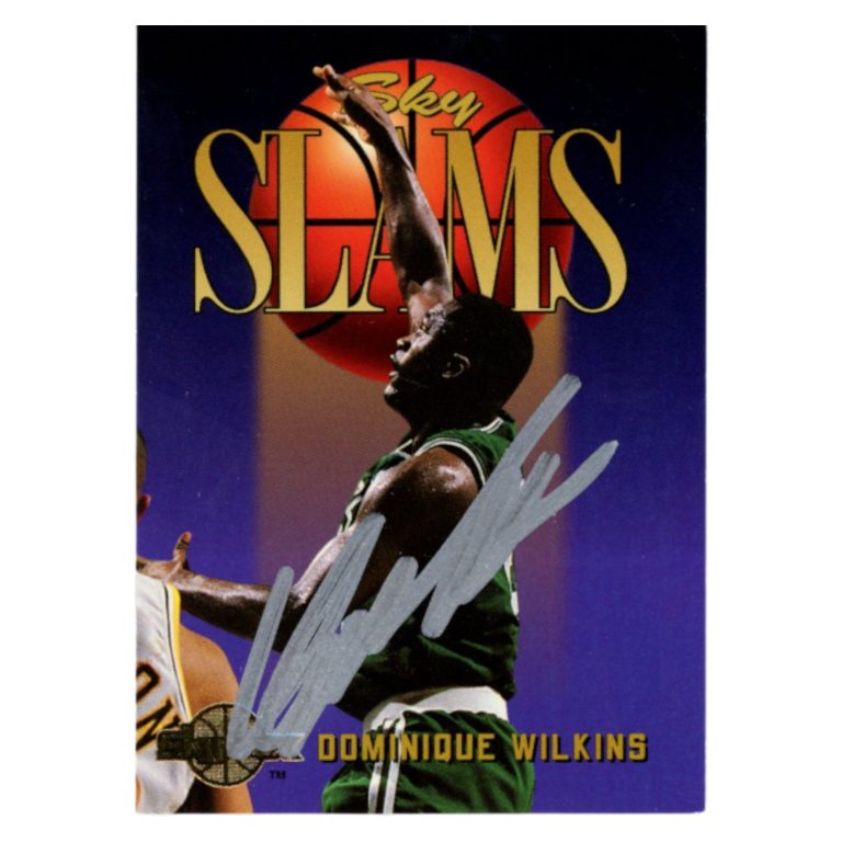 Dominique Wilkins Autographed 1995 SkyBox #311 Trading Card Beckett 54125