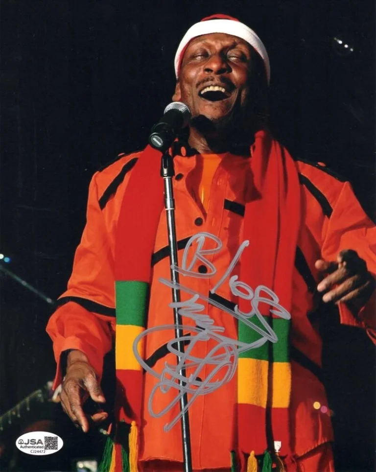 Jimmy Cliff Signed Autograph 8x10 Photo - Legendary Reggae Guitar Icon JSA COA