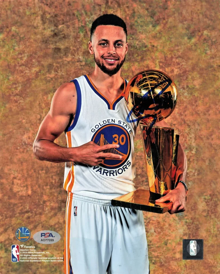 Stephen Curry Golden State Warriors Signed Basketball Photo PSA Auto Grade 10