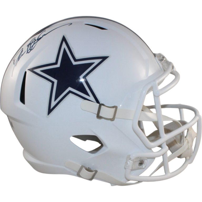 Deion Sanders Autographed Dallas Cowboys F/S 22 Alt Helmet Beckett Witness 55195