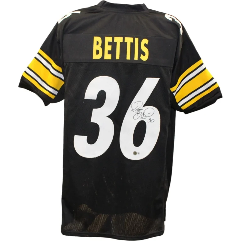 Jerome Bettis Autographed Pro Style Size XL Black Jersey Beckett Witness 55265