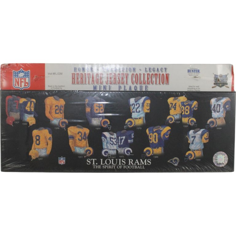 Saint Louis Rams Heritage Jersey Collection Decorative Mini Wood Plaque 55324