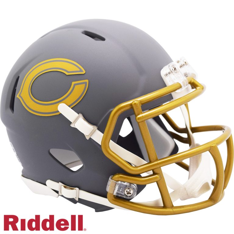 Chicago Bears Slate Riddell Mini Helmet New In Box 42107