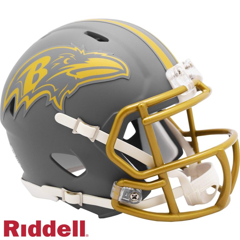 Baltimore Ravens Slate Riddell Mini Helmet New In Box 42102