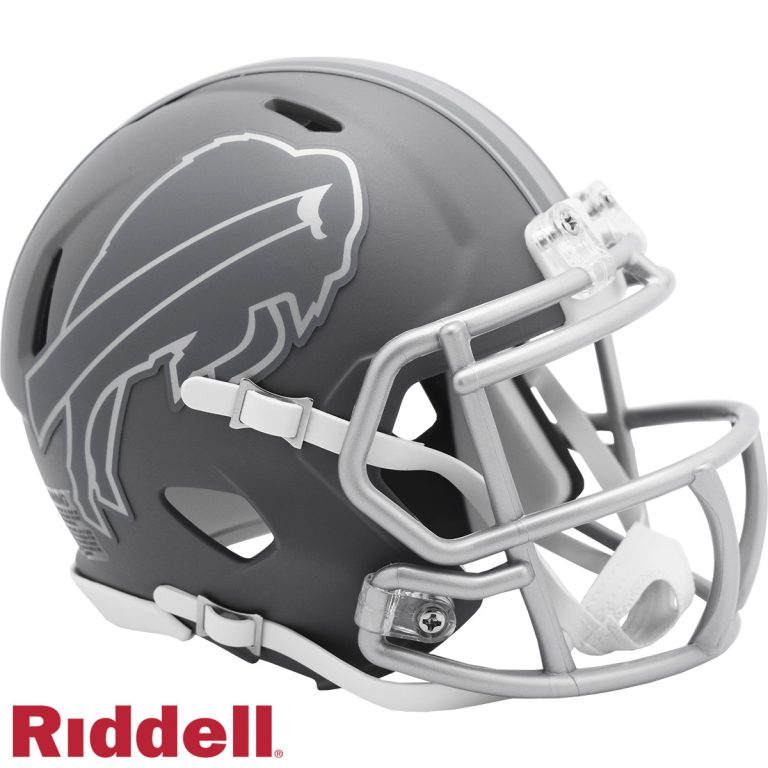 Buffalo Bills Slate Riddell Mini Helmet New In Box 42106