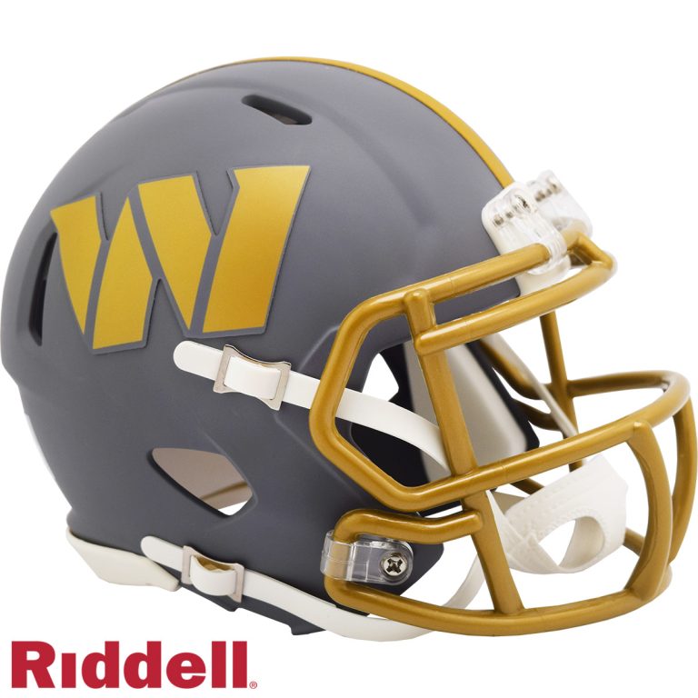 Washington Commanders Slate Riddell Mini Helmet New In Box 42152
