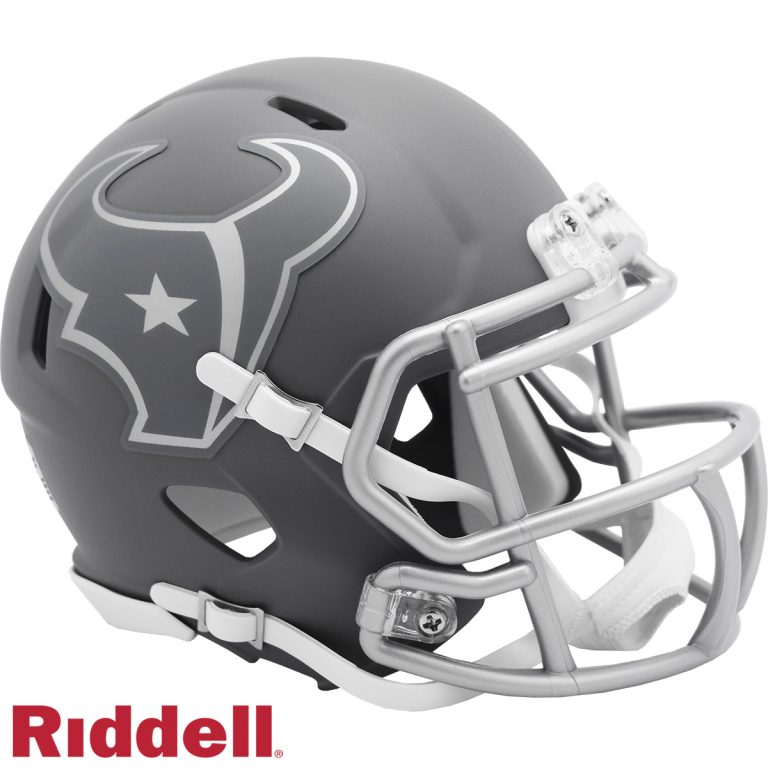 Houston Texans Slate Riddell Mini Helmet New In Box 47185
