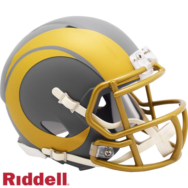 Los Angeles Rams Slate Riddell Mini Helmet New In Box 42133