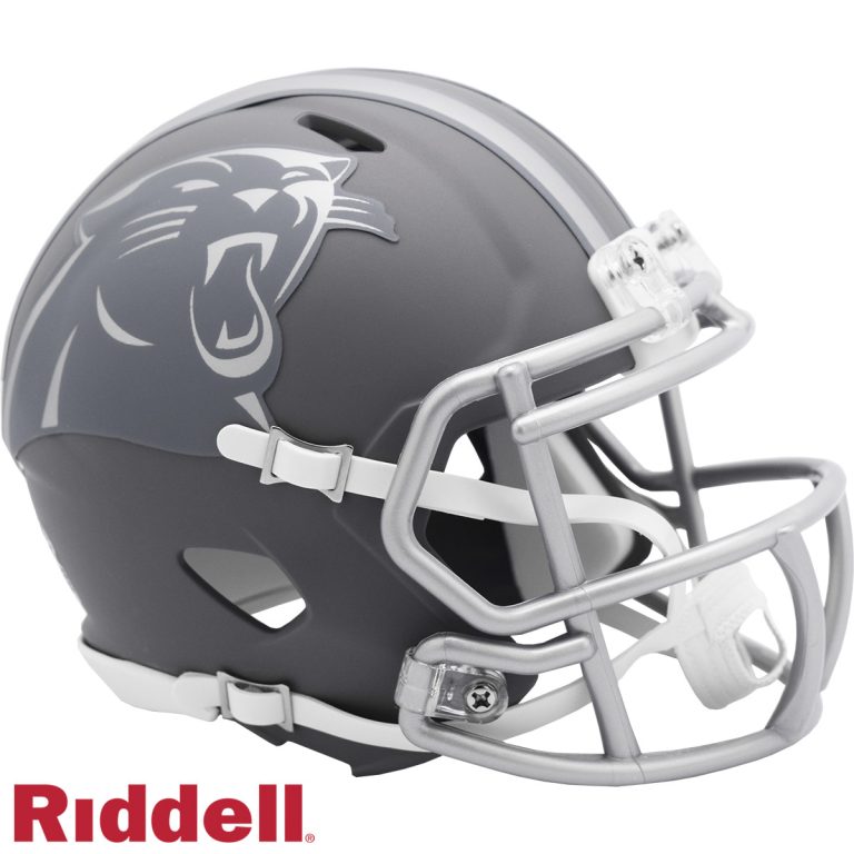 Carolina Panthers Slate Riddell Mini Helmet New In Box 47497