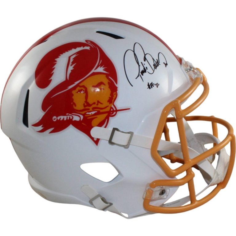 Ronde Barber Autographed Tampa Bay Buccaneers F/S TB Helmet HOF Beckett 55451