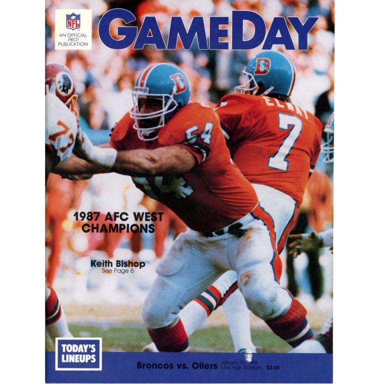 Denver Broncos NFL Gameday Magazine 01/10/1988 vs. Houston Oilers 55531