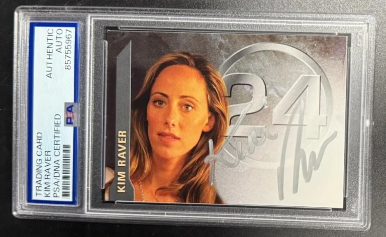 Kim Raver 24 Signed Autograph Original Rare PSA/DNA COA Slabbed Trading Card