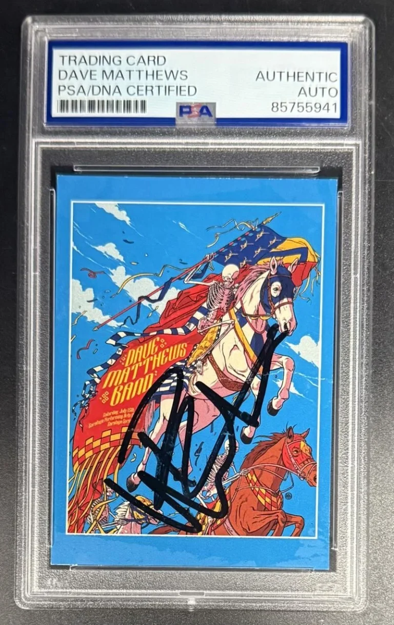 Dave Matthews Signed Autograph PSA/DNA COA Slab Saratoga Ticket Trading Card A