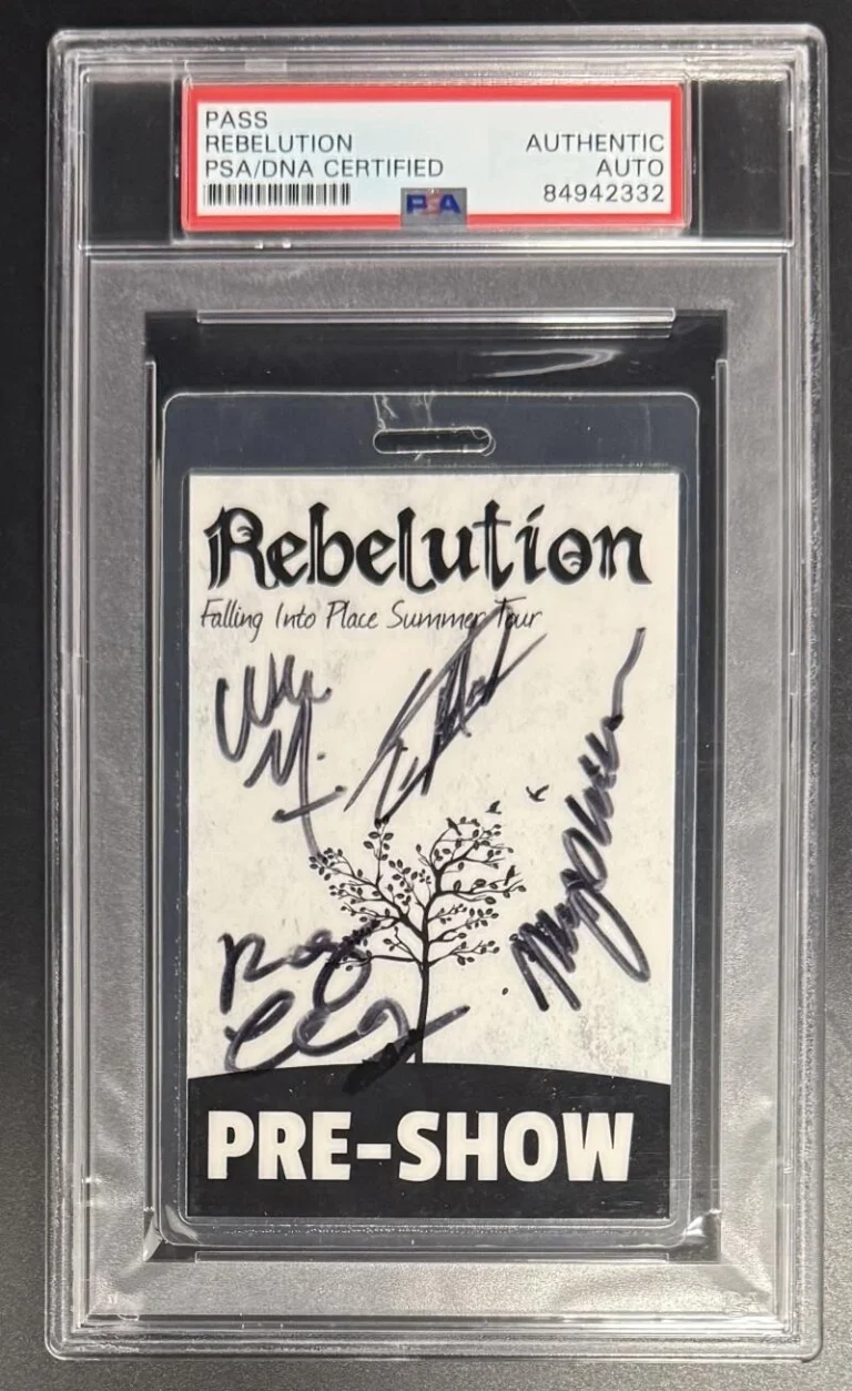 Rebelution Full Band Signed Autograph PSA/DNA COA Slab Backstage Rare Tour Pass