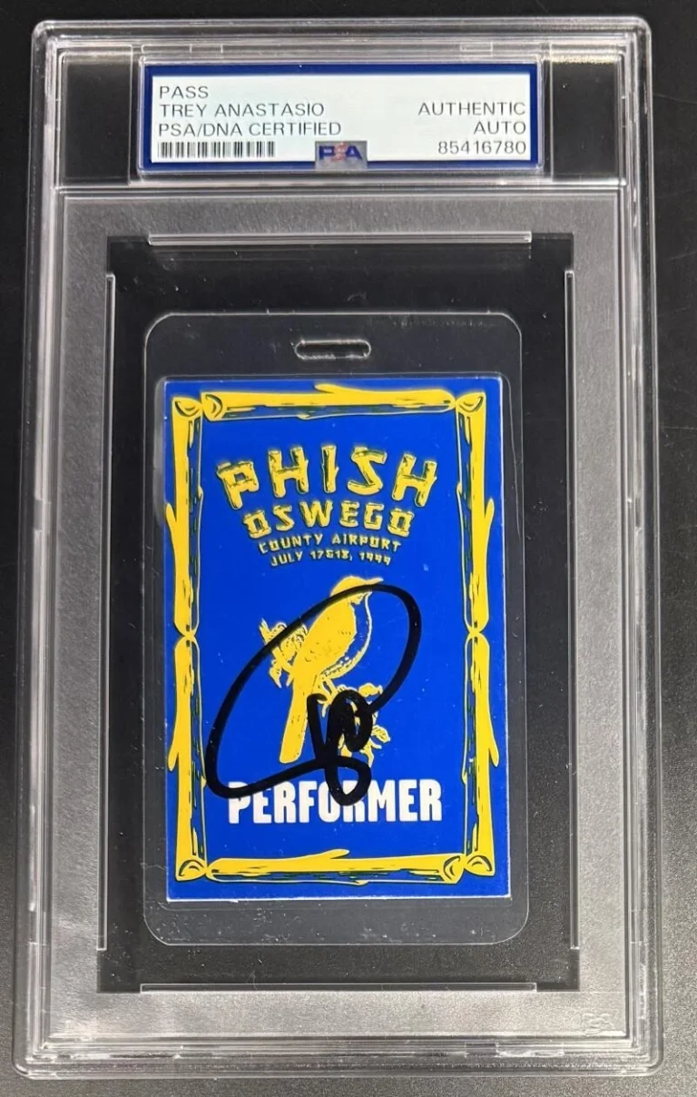 Trey Anastasio Phish Signed Autograph PSA/DNA COA Slab Oswego Performer Pass