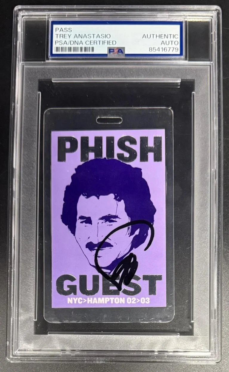 Trey Anastasio Phish Signed Autograph PSA/DNA COA Slab VIP NYC Hamptons Pass '03