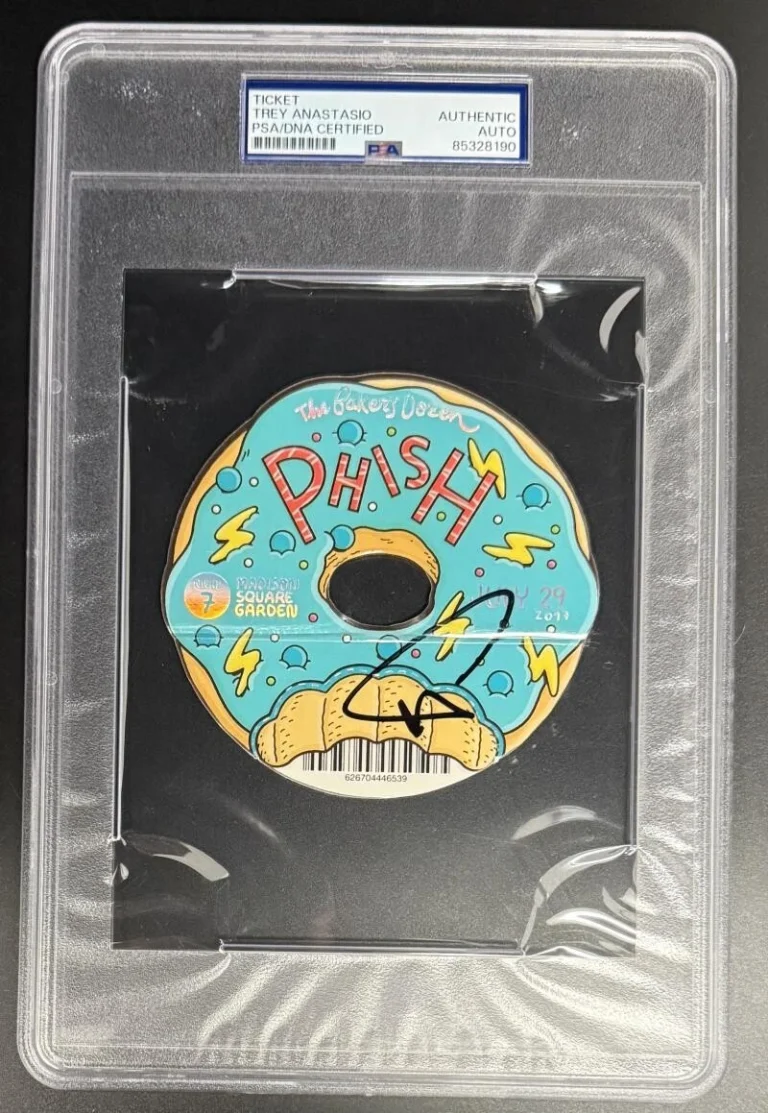Trey Anastasio Phish Signed Autograph Bakers Dozen MSG 2017 Donut Ticket PSA/DNA