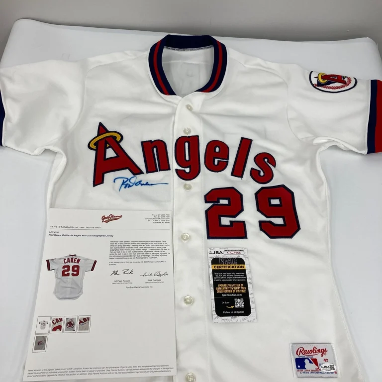 Rod  Jersey Signed Rawlings California Angels Pro Cut Game Jersey JSA COA