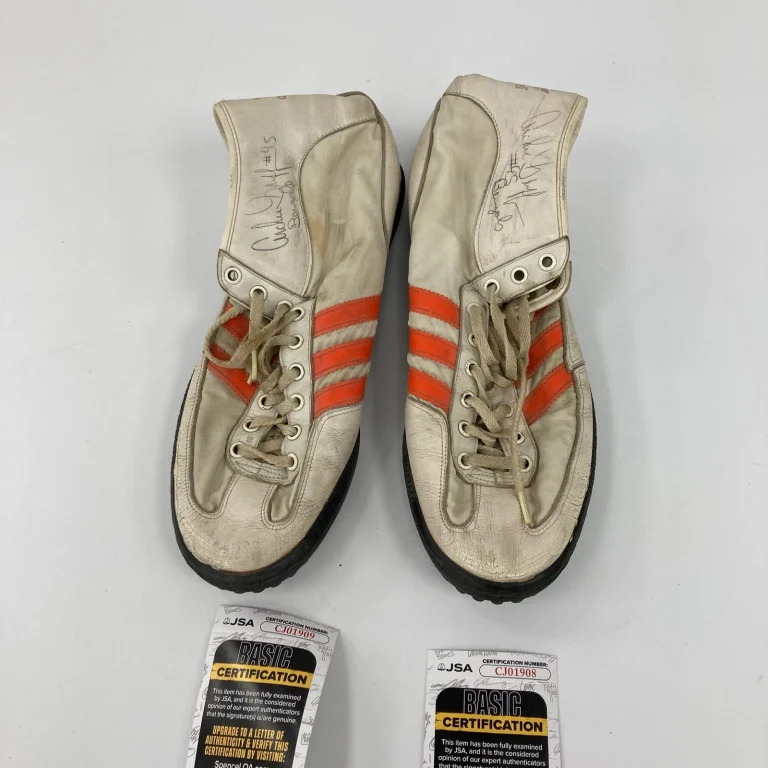 Archie Griffin Signed 1970's Adidas Cleats Shoes JSA COA