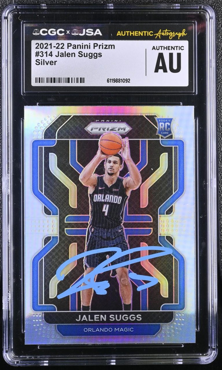 Jalen Suggs 2021-22 Panini Prizm Silver#314 Signed Card CGC AuthenJSA Auto Auth