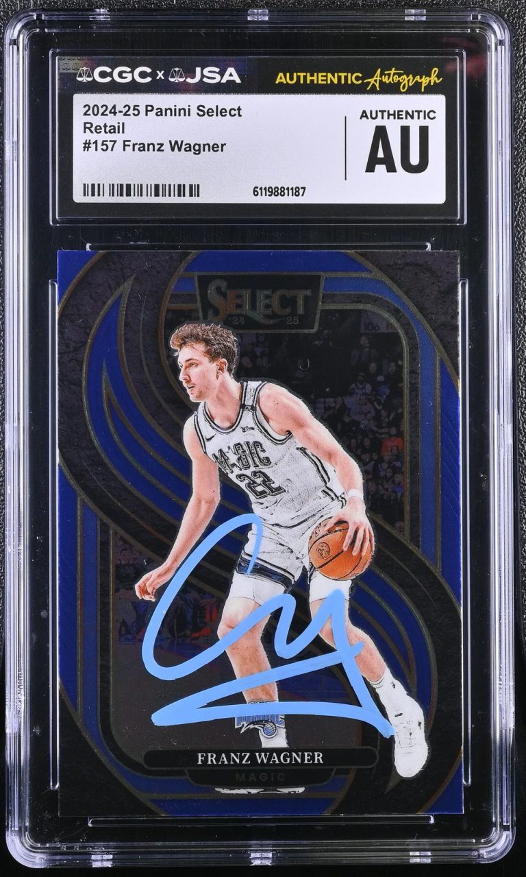 Franz Wagner 2024-25 Panini Select #157 Retail Signed Card CGC Auth JSA Auto Aut