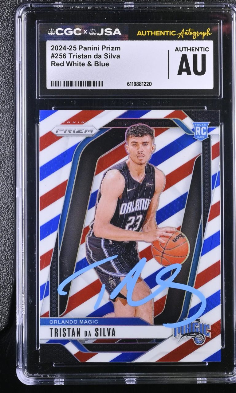 Tristan da Silva 2024-25 Panini Prizm Red White Blue#256 Signed Card CGC JSA Aut